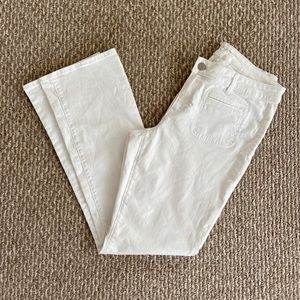 Ann Taylor Loft 30/10 Curvy Boot White Jeans